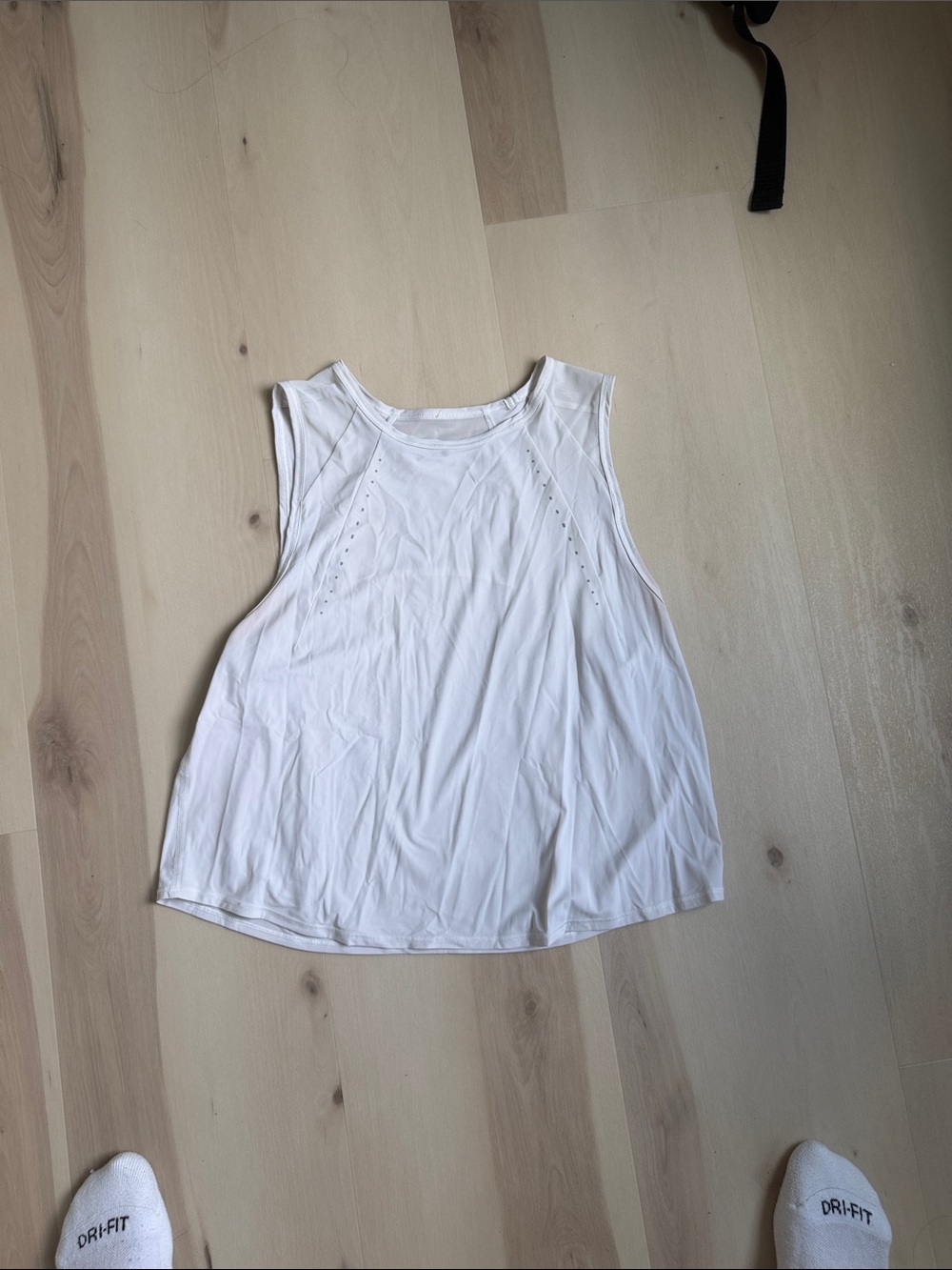 lululemon athletica White Perforated Muscle Tank